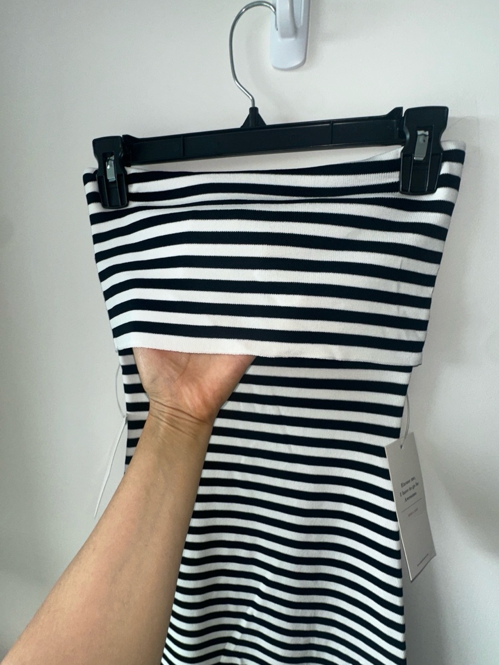 Double Zero Black & White Striped Midi Tube Dress - Picture 5 of 8